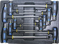 Набор Т-образных шестгранных ключей с пластиковой рукояткой 10пр. в ложементе в Пензе